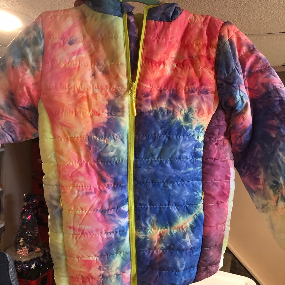 Alexa Rae Kids Colorful Tie-Dye Puffer Jacket